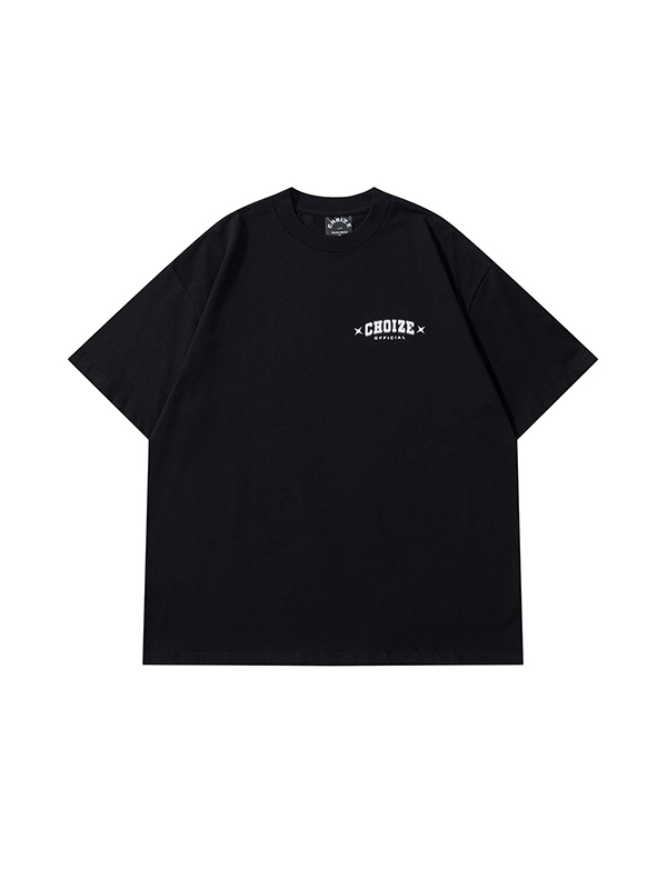 Camiseta extragrande de manga corta con estampado de estrellas para hombre