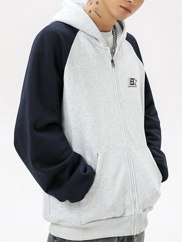 Sudadera con capucha de gran tamaño con mangas raglán para hombre