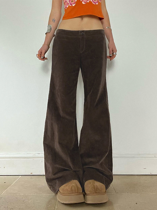 Pantalones de pana vintage con pierna acampanada