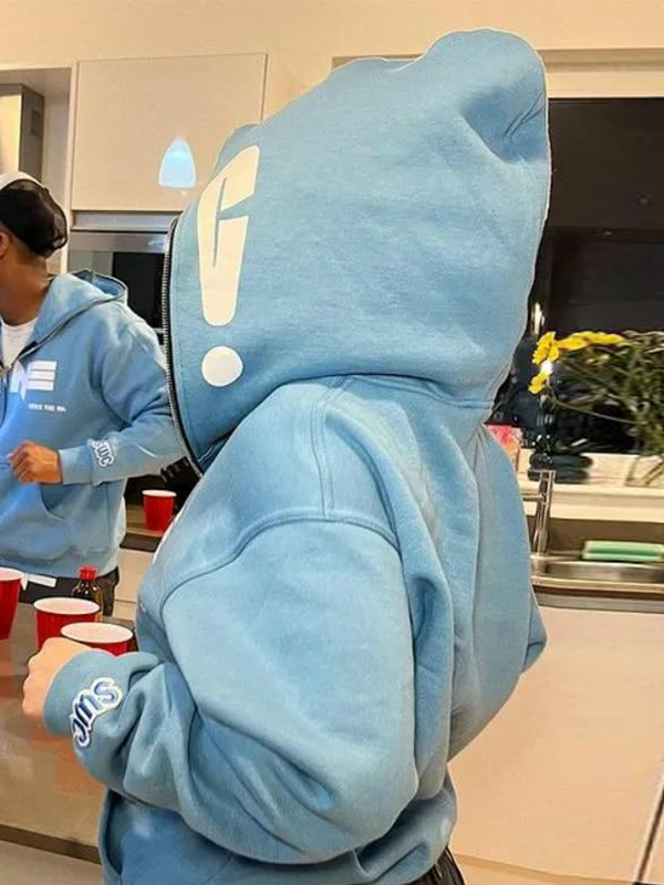 Sudadera con capucha de gran tamaño con estampado de letras para hombre
