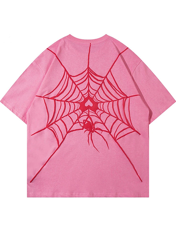 Camiseta de manga corta de gran tamaño con estampado de araña